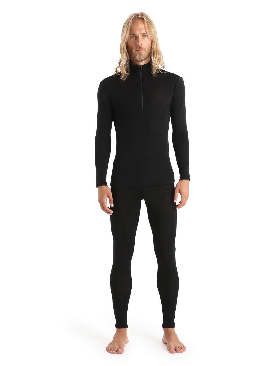 Black Men's Icebreaker Merino 175 Everyday Thermal Leggings | USA 1139XYUF